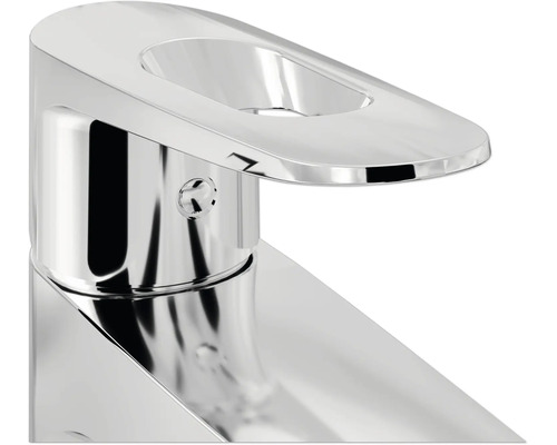 Umývadlová batéria z chrómovaného kovu