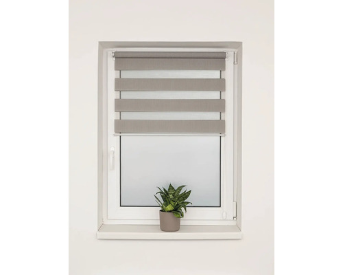 Okno s dvojitou roletou a izbovou rastlinou