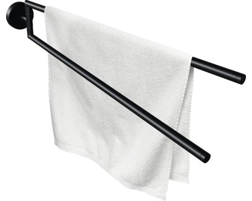 Držiak na uteráky s dvomi ramenami a uterákom