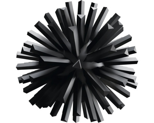 Abstraktné zobrazenie objektu s trojuholníkovými, vyčnievajúcimi prvkami