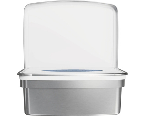 Box na toaletný papier z nehrdzavejúcej ocele s priehľadným vekom