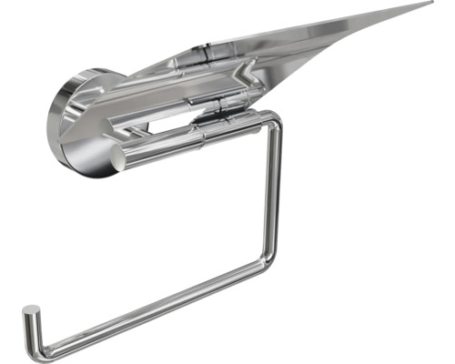 Kovový držiak toaletného papiera s vekom na montáž na stenu