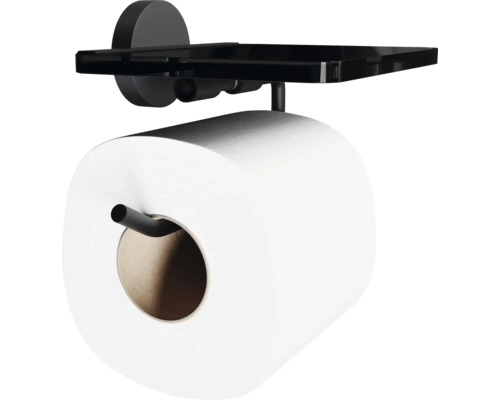 Držiak toaletného papiera s poličkou