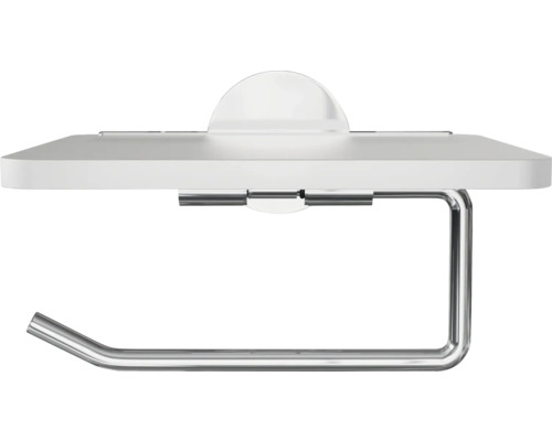 Držiak toaletného papiera s poličkou