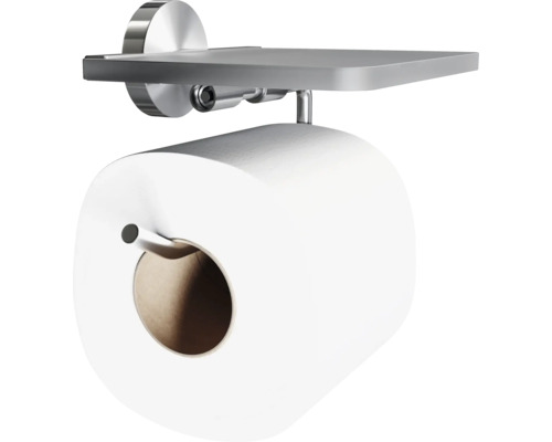 Držiak toaletného papiera s poličkou z kovu