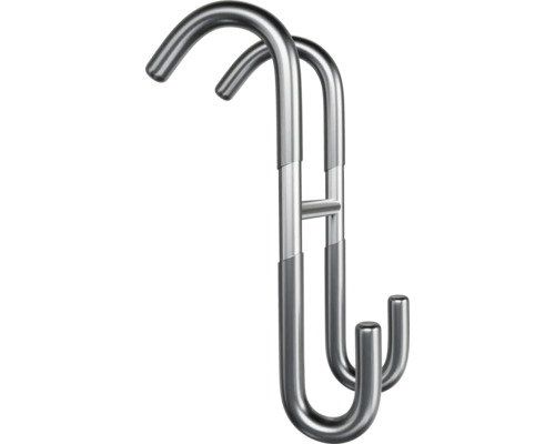 Dva strieborné kovové závesy na dvere