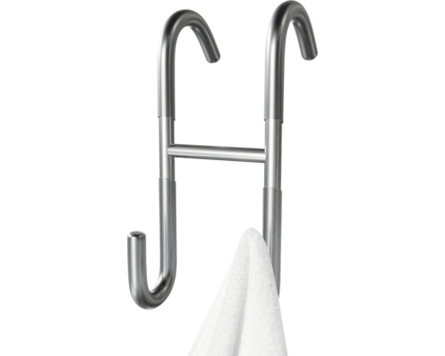 Nerezový držiak na uteráky s dvoma háčikmi