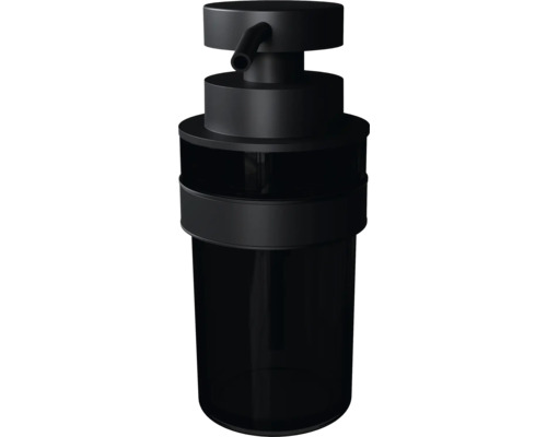 Čierny dávkovač mydla do kúpeľne alebo kuchyne