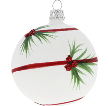 Vianočná guľa so stromčekom a stuhou