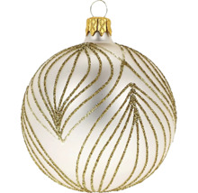 Vianočná guľa so zlatým dekorom