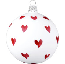 Vianočná guľa so srdiečkami