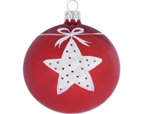 Vianočná guľa s motívom hviezdy