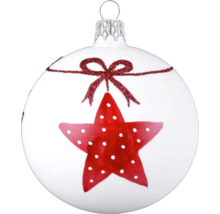 Vianočná guľa s hviezdou a mašľou