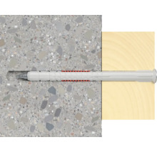 Hmoždinka v betóne a dreve