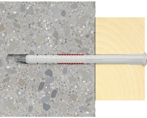 Hmoždinka v betóne a dreve