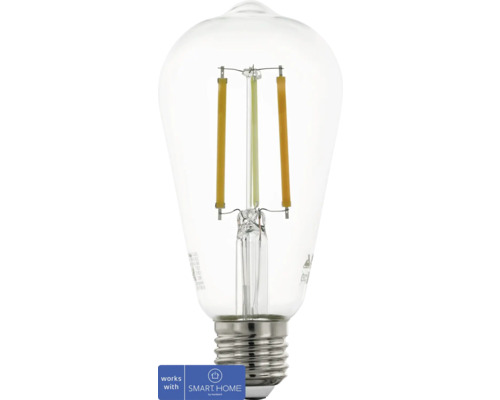 LED žiarovka Eglo Crosslink ST64 E27 / 6 W ( 60 W ) 806 lm 2200-6500 K priehľadná - kompatibilná so SMART HOME by hornbach
