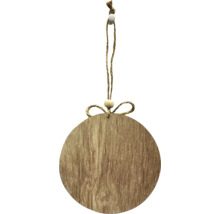 Drevená závesná dekorácia so šnúrovým závesom