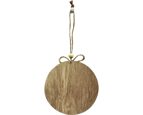 Drevená závesná dekorácia so šnúrovým závesom