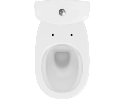 Pohľad zhora na toaletu s nádržkou