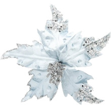 Dekoratívna umelá kvetina s trblietkami na sviatočné dekorácie