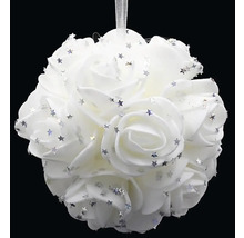 Dekoratívna ružová guľa s hviezdami na zavesenie