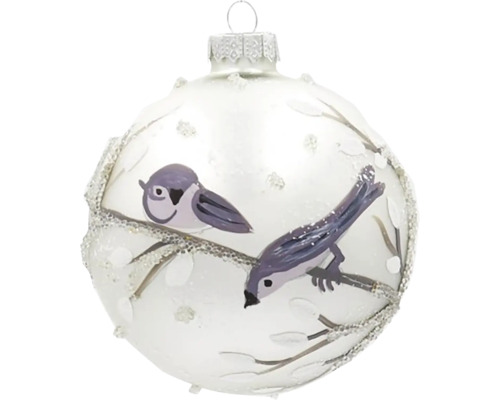 Vianočná guľa s motívom vtákov