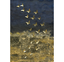 Ručne maľovaný obraz na plátne Golden Butterflies II 70x100 cm-thumb-0