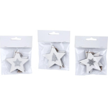 Drevené hviezdy na zavesenie vo vrecku