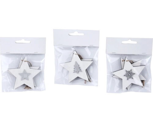 Závesná hviezda drevená Drevené hviezdy na zavesenie vo vrecku