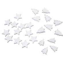 Dekoratívne hviezdy a vianočné stromčeky z dreva