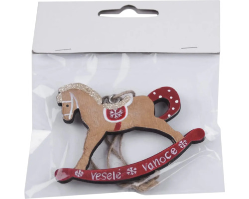 Ozdoba na vianočný stromček hojdací koník vo vrecku
