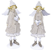 Dva ozdobní stojaci anjeli so srdcom