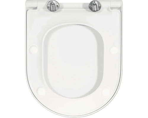 Záchodová doska z plastu s kovovými pántmi zhora