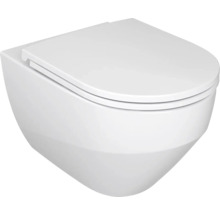 Závesné WC set RAVAK Zante bez splachovacieho kruhu biela vr. WC dosky X01866