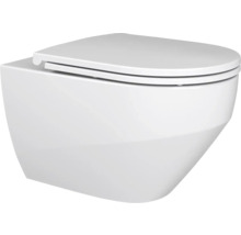 Závesné WC set RAVAK Zante bez splachovacieho kruhu biela vr. WC dosky X01866
