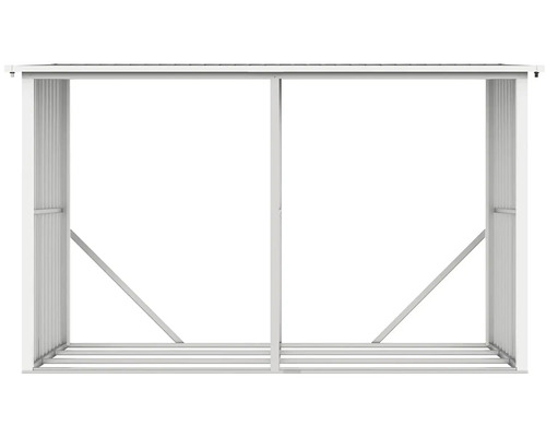 Prázdny kovový drevník