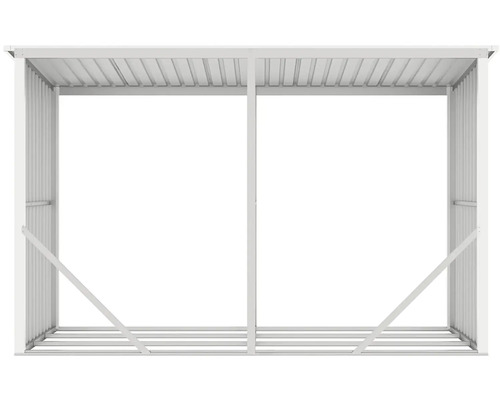 Kovový regál na drevo