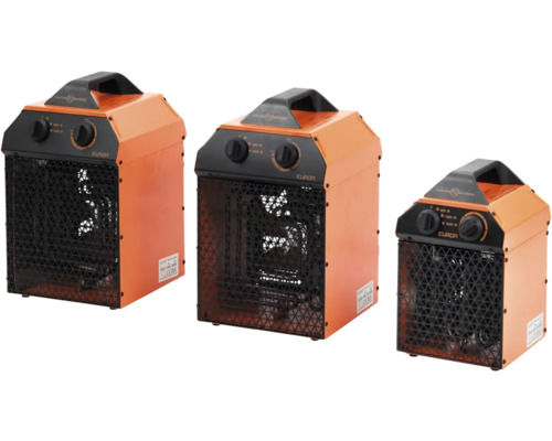 Tri elektrické ventilátory rôznych veľkostí