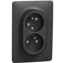 Dvojitá zásuvka pre montáž na stenu