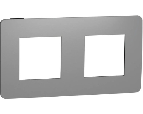 Dvojrámček Schneider Electric Nová Unica Color Dark NU280422 tmavosivý/čierny Dvojitý rámček pre vypínače a zásuvky