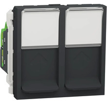 Dvojitý spínač s výklopným vekom pre vnútorné použitie