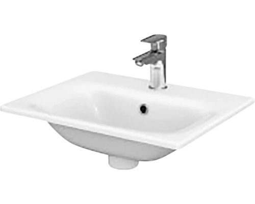 Umývadlo na skrinku Cersanit MODUO sanitárna keramika biela 49,5 x 40 CCWT1000623680 Keramické umývadlo s batériou do kúpeľne