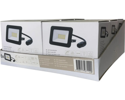 Balenie šiestich LED nástenných reflektorov