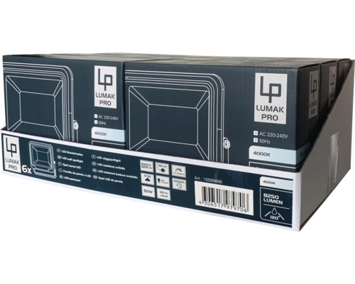 Balenie Lumak Pro LED nástenný reflektor, 6 kusov