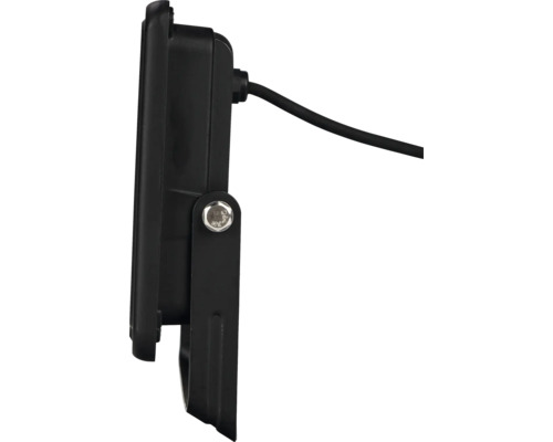 Čierny LED reflektor s káblom zboku