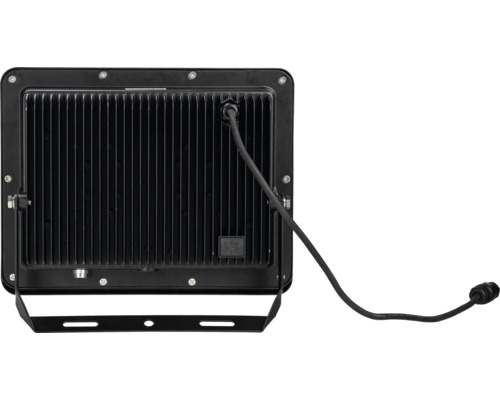 Pohľad zozadu na LED reflektor s káblom