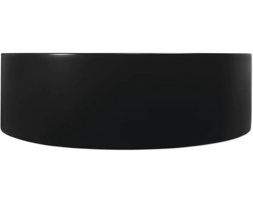 Čierny kvetináč zaobleného tvaru