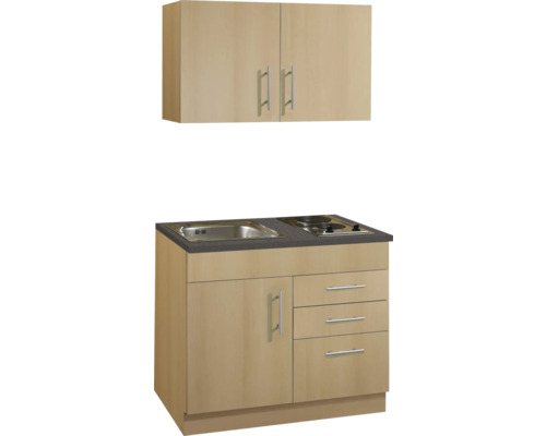 Kuchynský blok s drezom, varnou doskou, spodnou skrinkou a hornou skrinkou