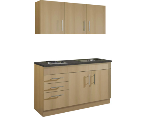 Kuchynská linka so závesnými skrinkami, drezom a varnou doskou