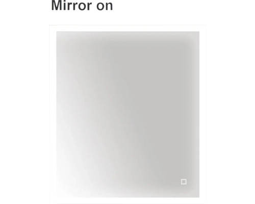 Štvorcové zrkadlo na montáž na stenu s osvetlením